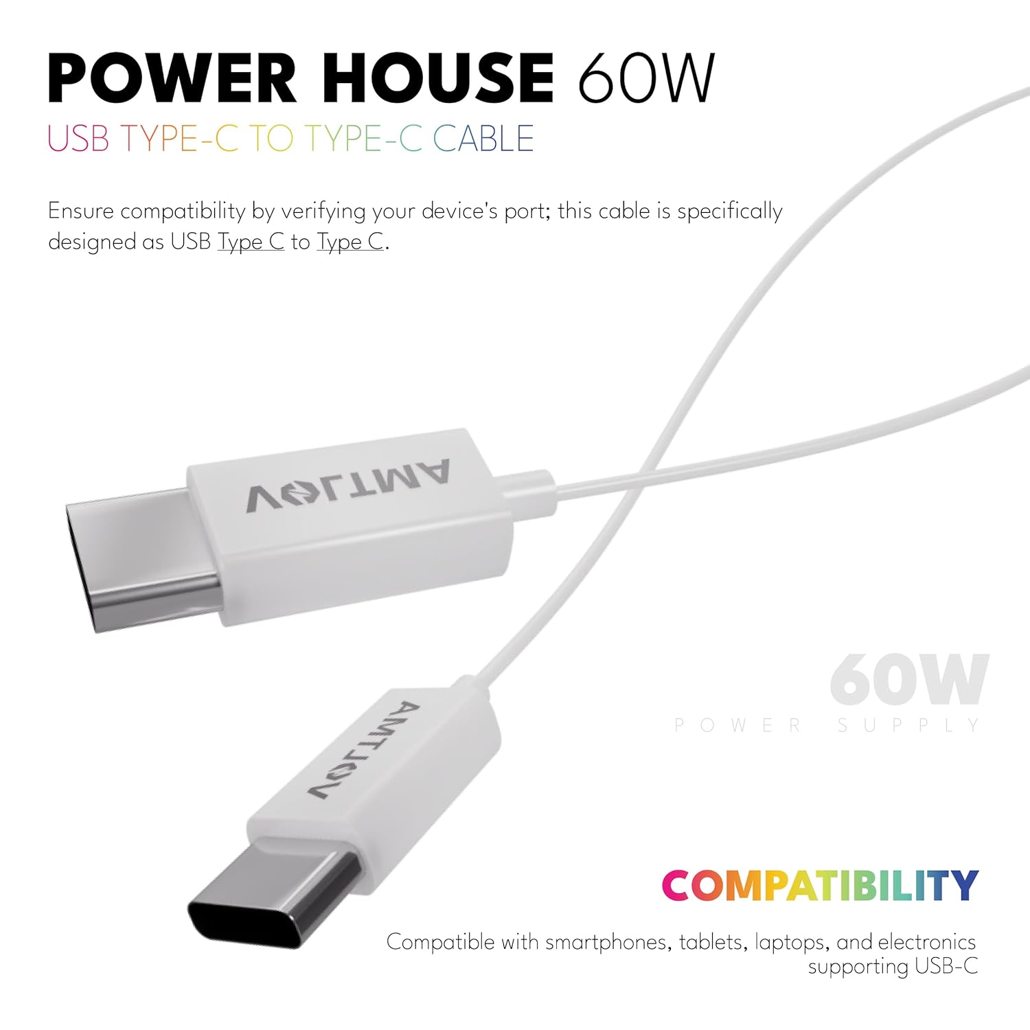 CÂBLE SILICONE C À C VOLTMA POWERHOUSE 60W